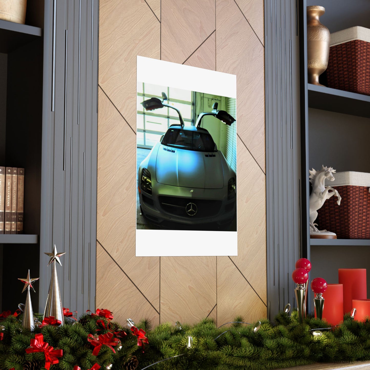 Vertical Poster - Mercedes AMG SLS Gullwing Doors