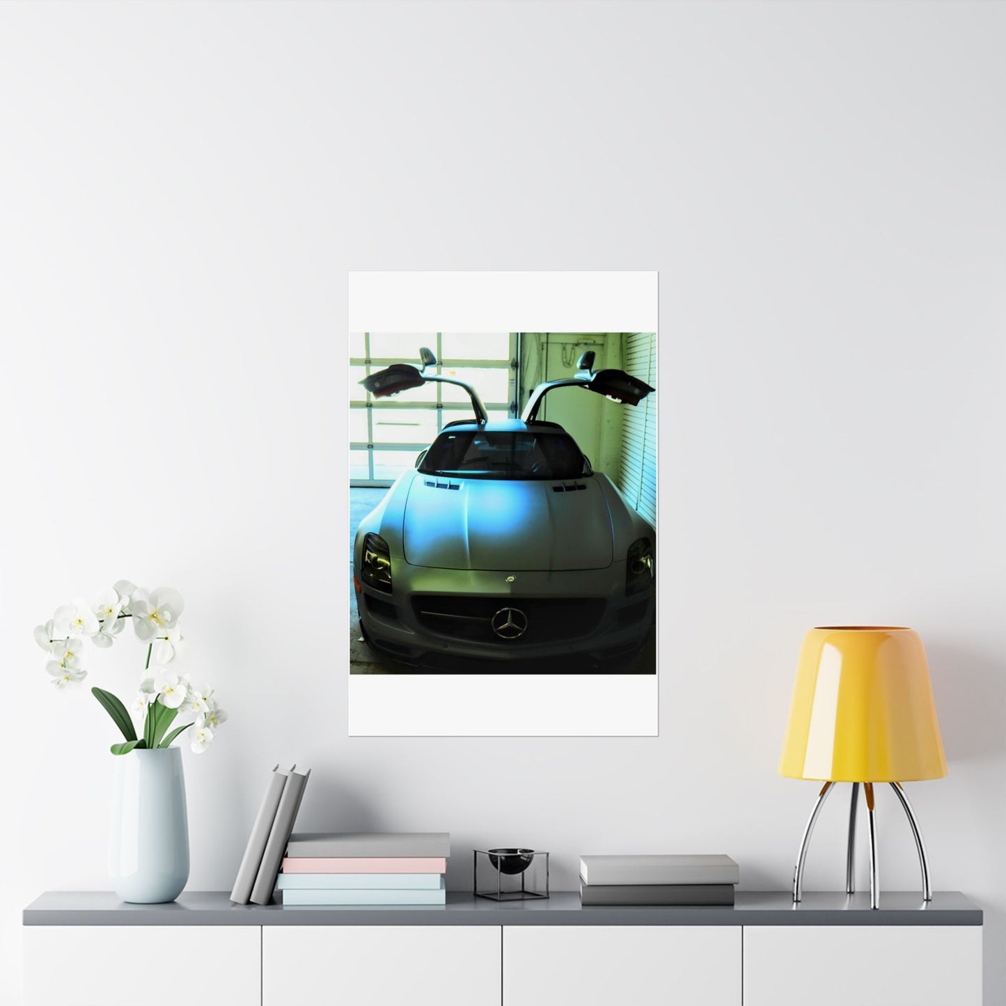 Vertical Poster - Mercedes AMG SLS Gullwing Doors